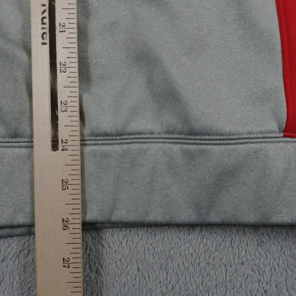 Nike‎ Sweater Womens Large Gray 1/4 Zip Pockets Long Sleeve Pullover Therma Fit